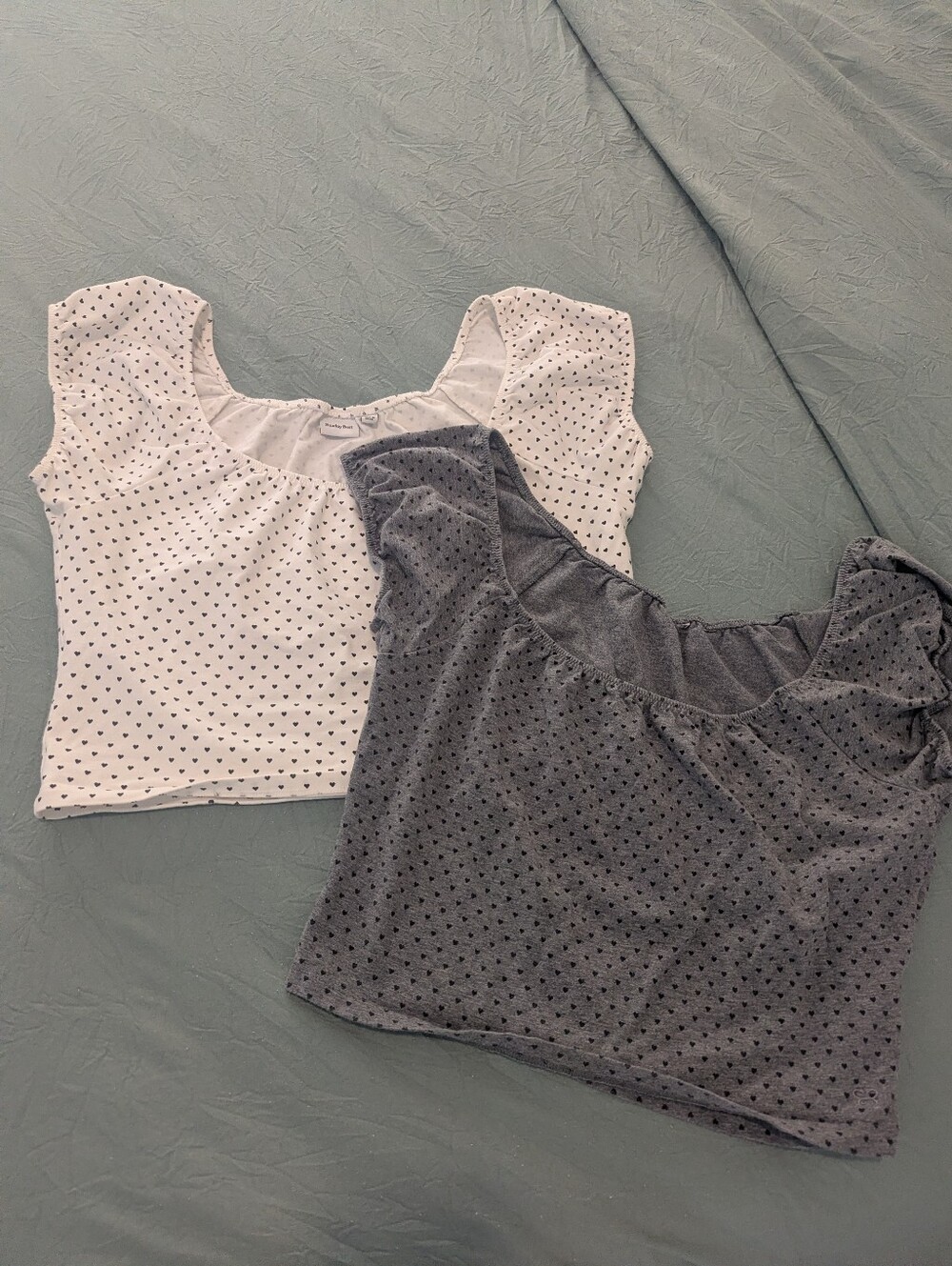 Aritzia Sunday Best Hearts Crop Tees Bundle